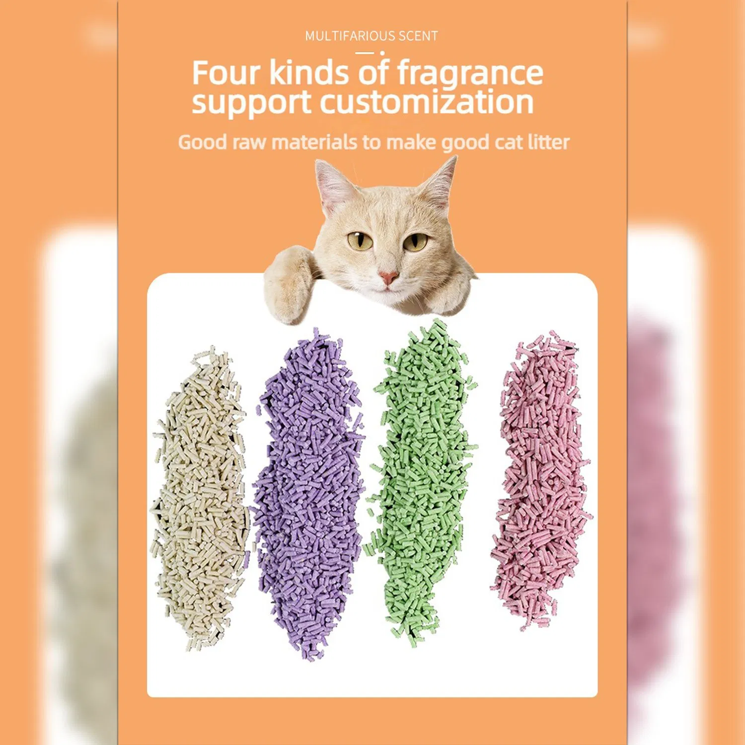 Plant-Based Ingredients Biodegradable Flushable Deodorizing Tofu Cat Litter