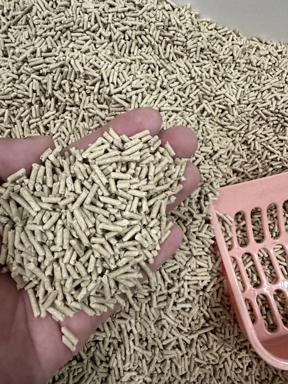 Bamboo Fiber Cat Litter with Bamboo Kun/Natural Antibacterial, Strong Absorption, Non-Moldy, Eco-Friendly Cat Litter