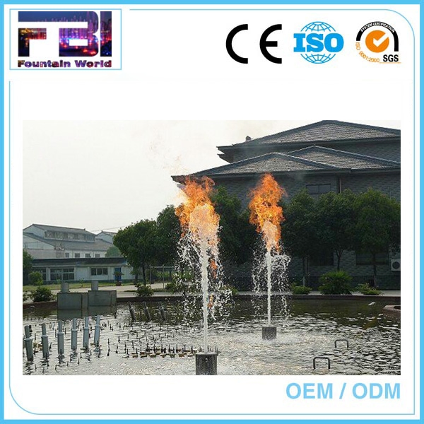 High Tech Factory Made Fire Flame Water Fountain