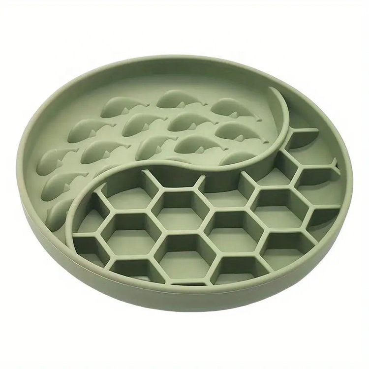 Honeycomb Silicone Slow Feeder Bowl Easy-Clean, High-Temp Resistant Dog Lick Mat