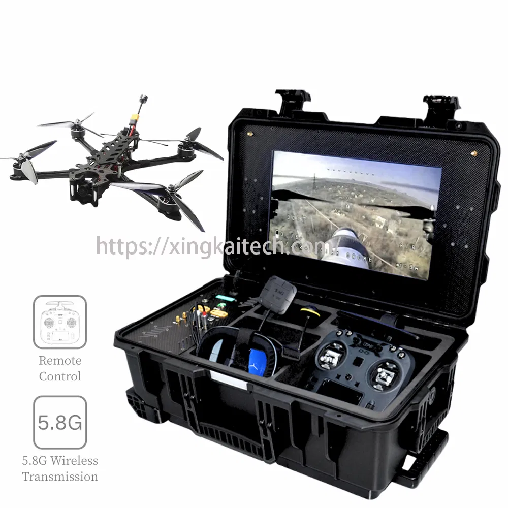 Fpv Drone Mission Case Video Screen Mounted 5.8g Goggler Portable Ground Control System Remote Controller Battery Accessories