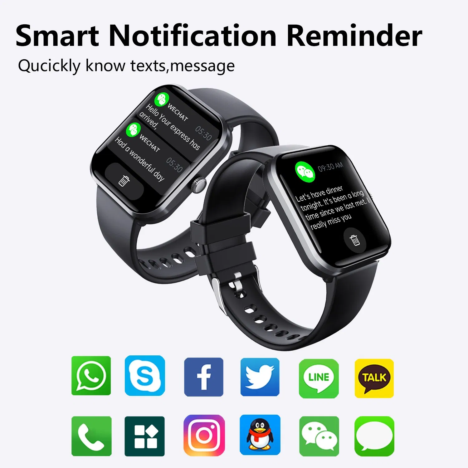 OEM/ODM F96t Smart Watch with Temperature Warning System - Customizable