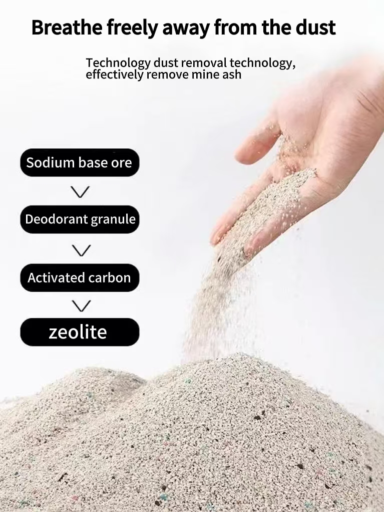 Low Dust/Deodorization/Super Absorbent/Environmentally Friendly Sodium-Based Mining Cat Litter