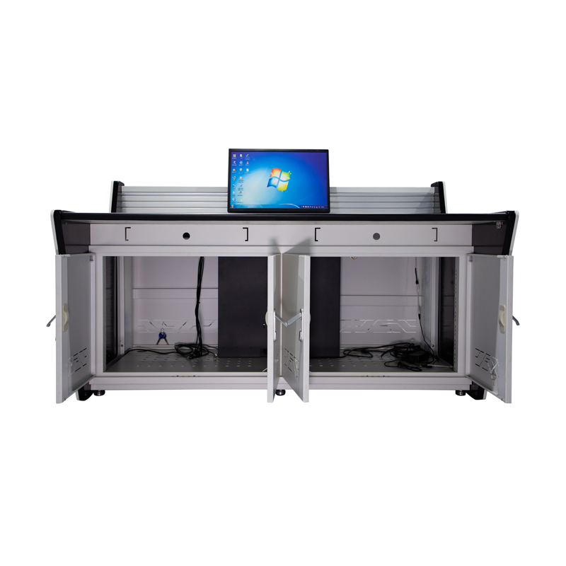 Multi-User Computer Desk for Security Data Center Office Computer Desk with Two Screens