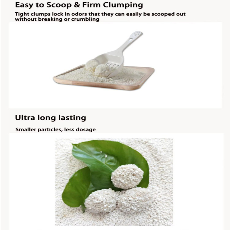 Producto Para Mascotas Wholesale Pet Products Antibacterial High-Agglomeration Non-Sticky Bottom Cassava Cat Litter