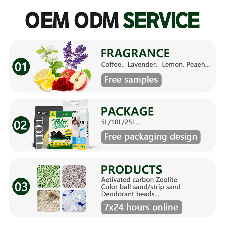 OEM Designs &amp; Free Branding Service Quick-Dry Anti-Bacterial Bentonite Cat Litter