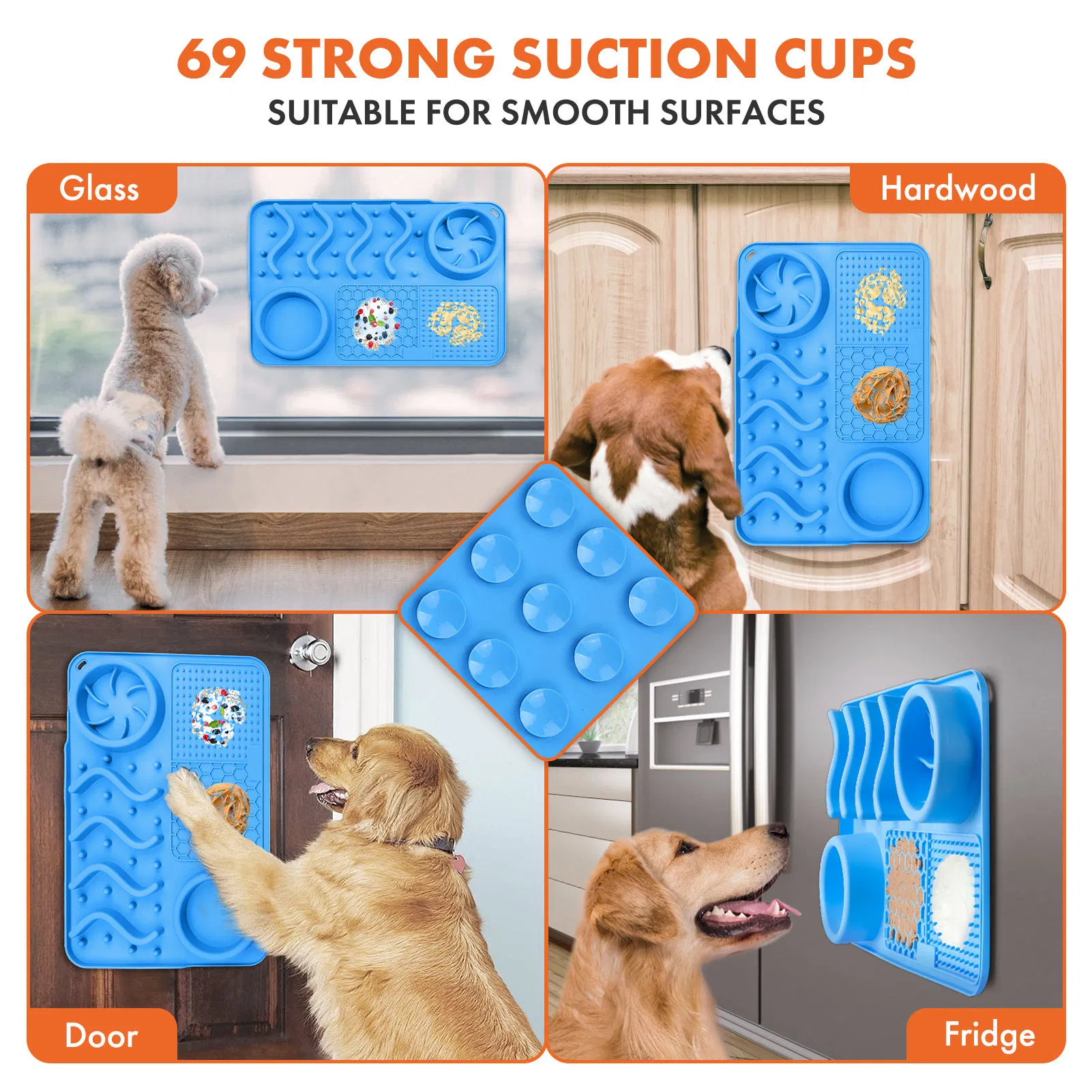 Anti-Anxiety Pet Lick Pad for Bath/Grooming with Slow Feeding Design