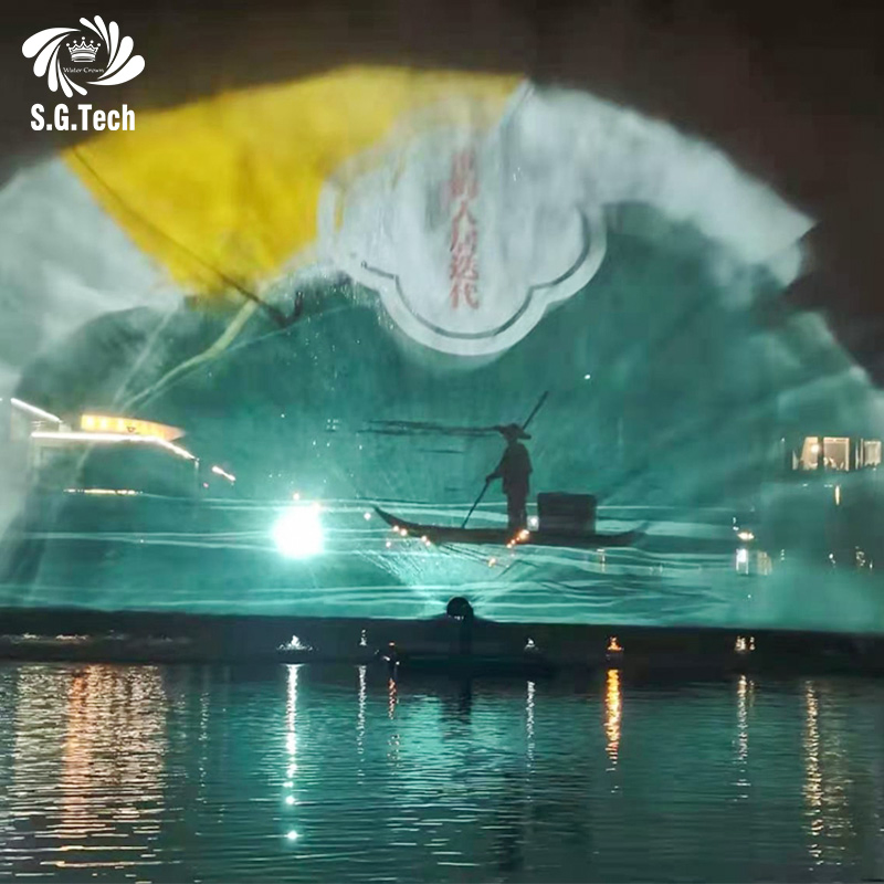 High Tech Movie Narrative Digital Water Feature Fountain