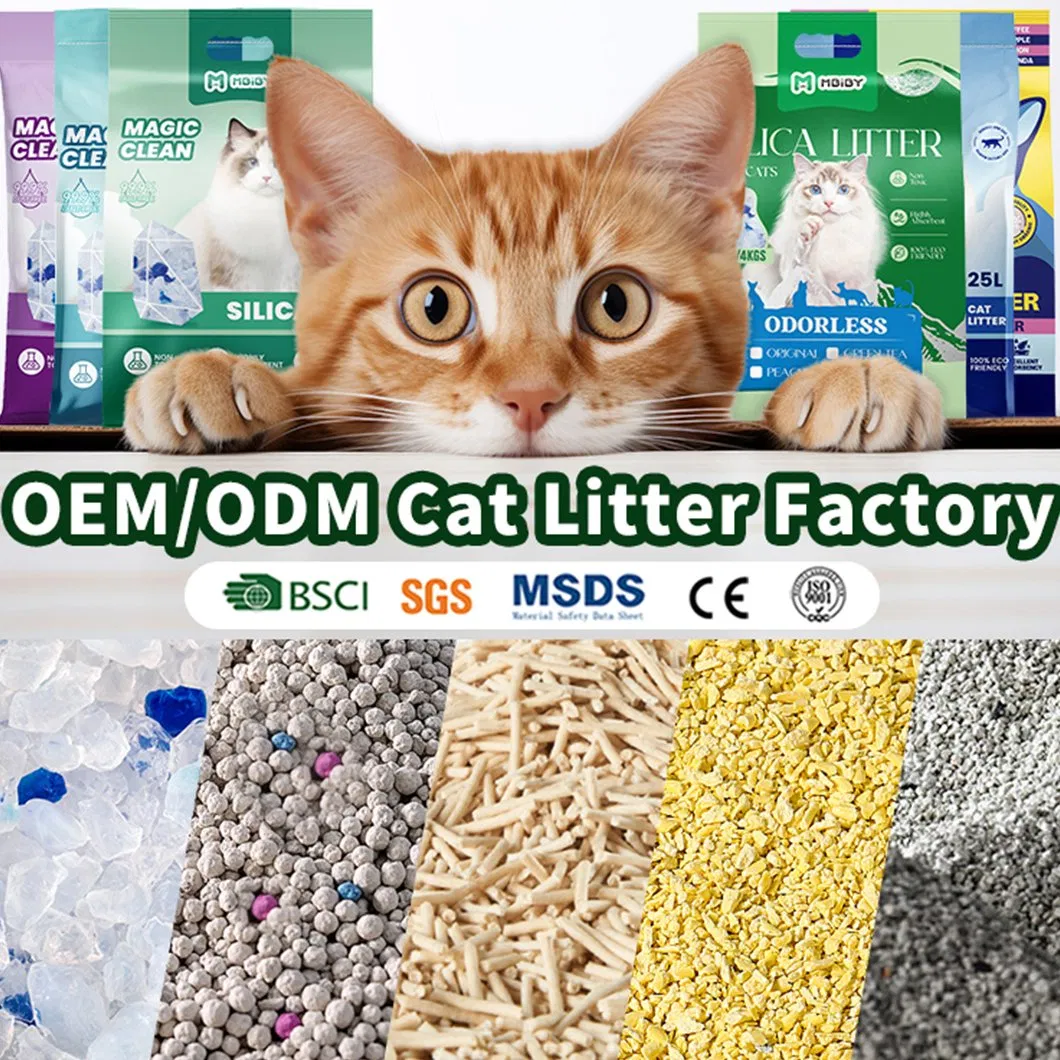 Factory Ultra Absorbent Dust Free Stirp Shape Cat Litter Quickly Clumping Odor Control Flushable Tofu Cat Litter