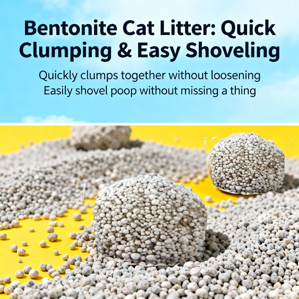 Factory in China OEM ODM Wholesale Fast Non-Sticky Clumping Sodium Bentonite Cat Litter