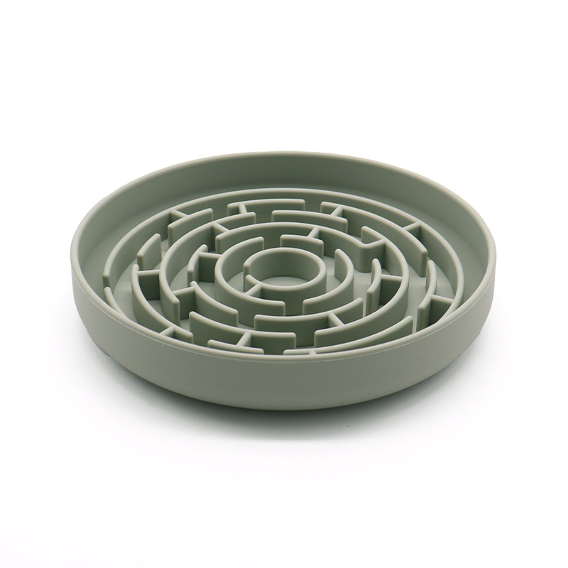 Durable Anti-Gulping Dog Slow Feeder Bowl Non-Toxic Silicone Pet Slow Feeder with Anxiety Relief Lick Mat Pet Bowls &amp; Feeders