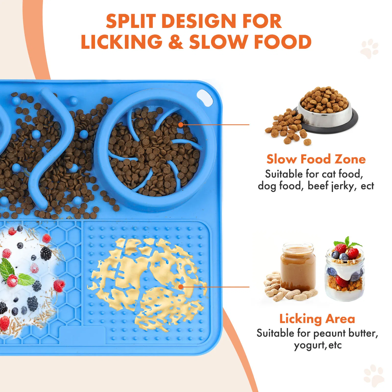 4-in-1 Dog Lick Pad Slow Feeder for Pets with Anti-Slip Suction Cups &amp; Safe Silicone
