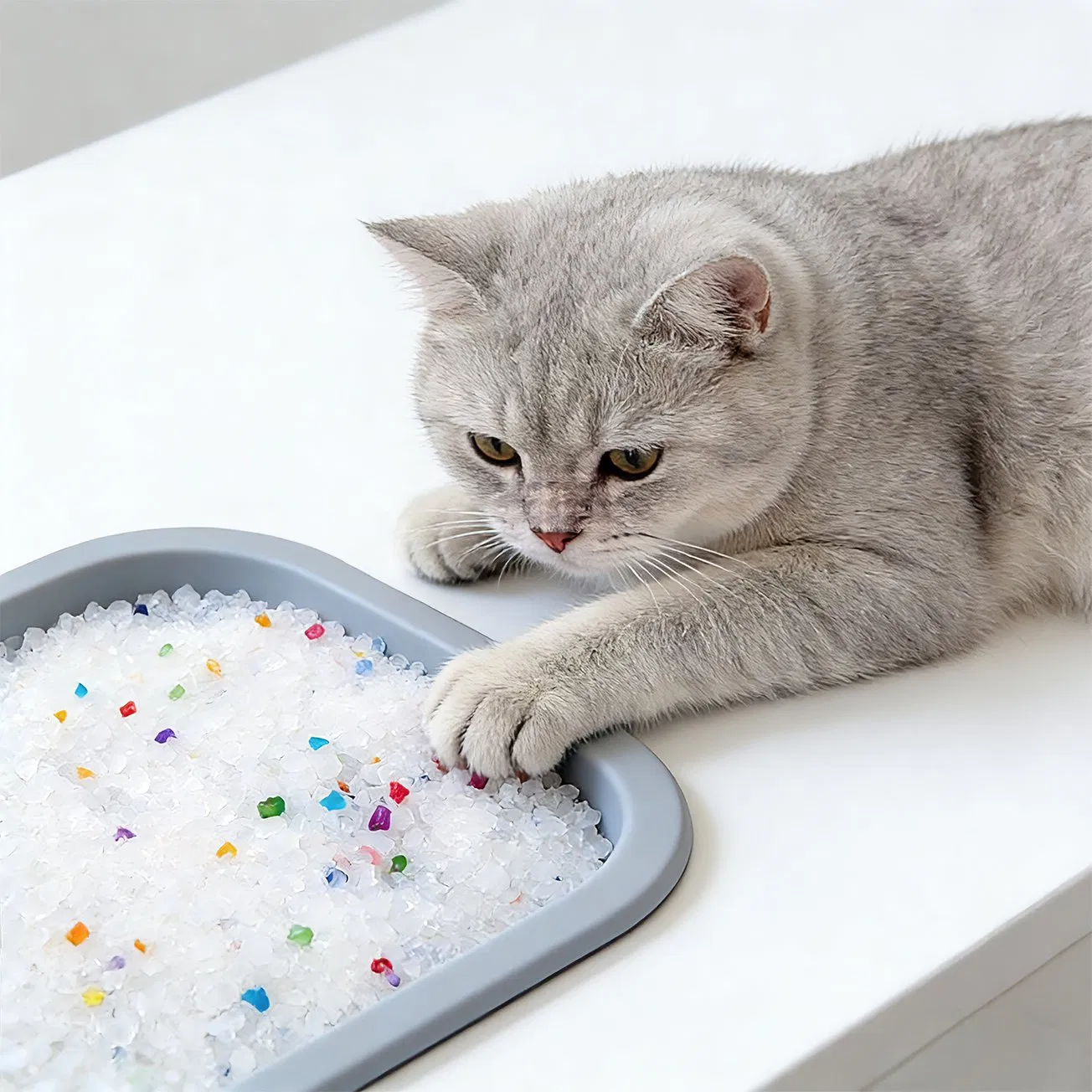 Best Selling Crystal Sand Pet Toliet Products 2-8mm Lightweight Deodorizing Silica Gel Cat Litter with Low Dust