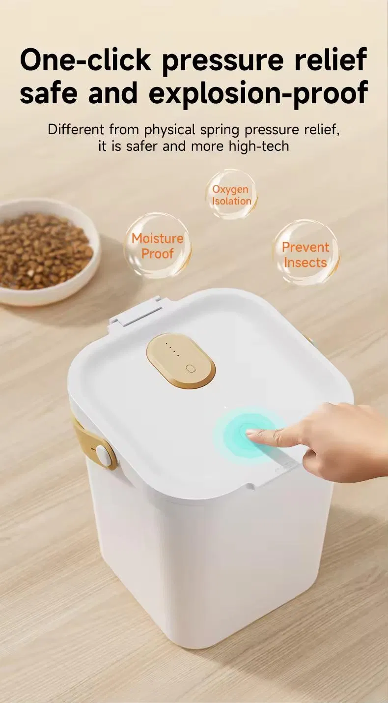 New Arrival Air-Pumped Moisture Proof Seal Large Capacity Storage Cat Food Bucket