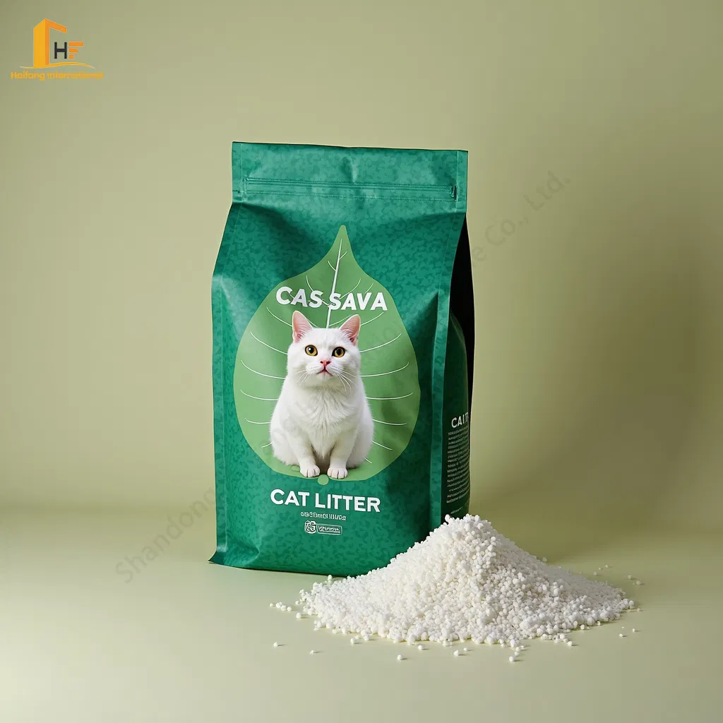 Cassava Cat Litter Flushable Ultra Absorbent Plant-Based Natural Low Dust Deodorizing Wholesale Cat Litter Perfect for Eco-Friendly Pet Products