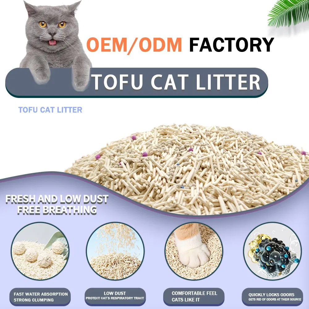 Pet Accessories Arena Para Gatos De Tofu Hypoallergenic Formula Ultra Absorbent Tight Clumping Dust-Free Low Tracking Flushable Paw-Friendly Tofu Cat Litter