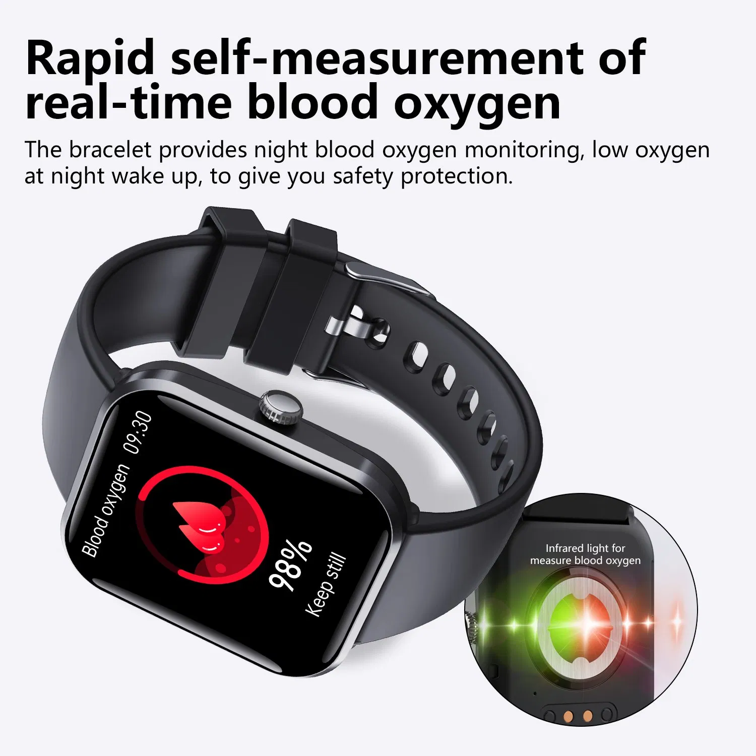 OEM/ODM F96t Smart Watch with Temperature Warning System - Customizable