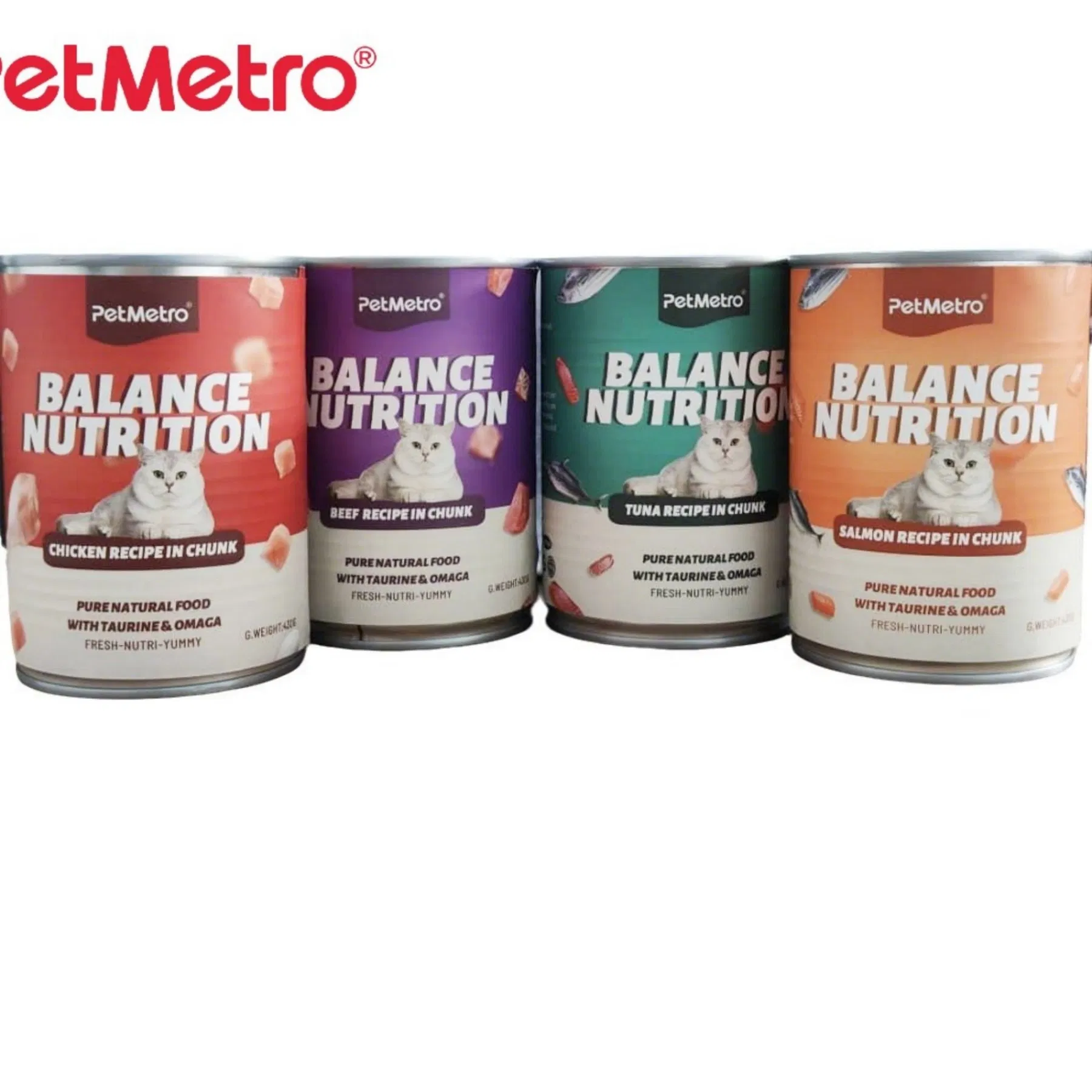 OEM Cat Wet Food Manufacturing with Clean Label and Real Meat Canned Chunk in Gravy