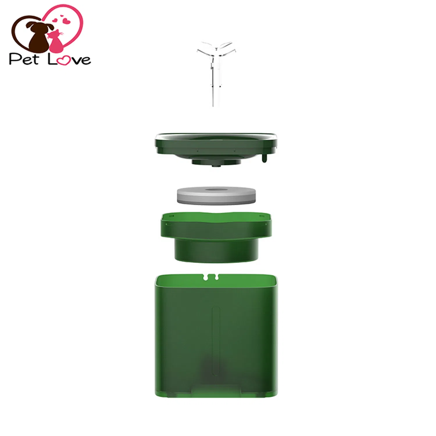 Compact Indoor Pet Water Dispenser with Continuous Flow Fountain