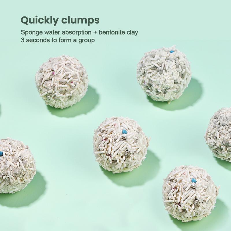 Industrial Grade Mixed Cat Litter Manufacturer Bentonite Kitty Litter and Tofu Kitty Sand Antibacterial Deodorising Low Dusting Non Staining Cat Litter