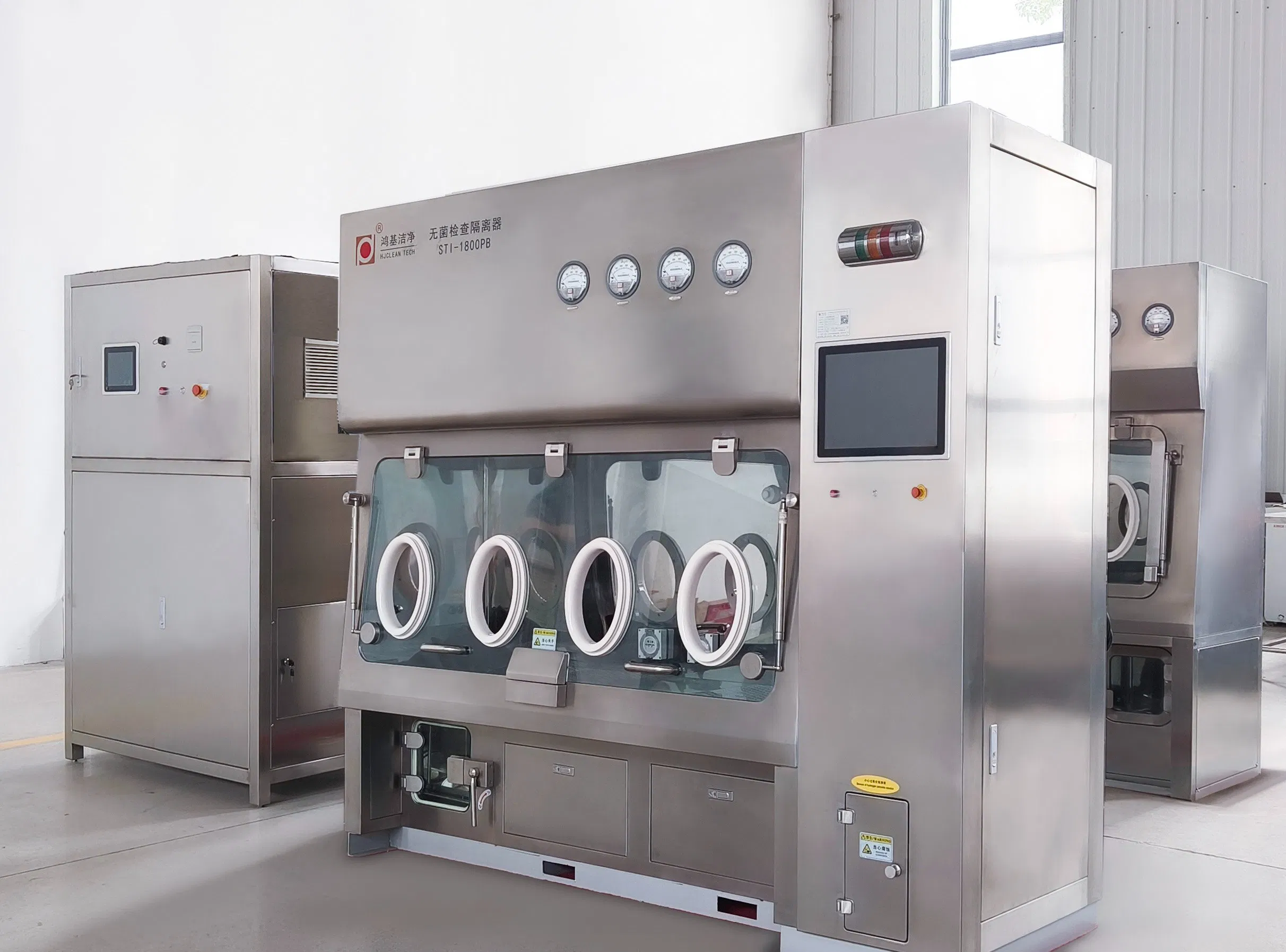 Hjclean Factory Direct Sales CE ISO Positive Pressure Sterile Aseptic Pharmaceutical Isolator with Vhp Sterilization Online Particle Counter Monitoring System