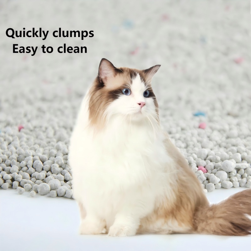 Biodegradable Bentonite Cat Litter - Dust-Free, Strong Clumping &amp; Fast-Absorbing for Odor Control, Eco-Friendly Feline Hygiene &amp; Pet Care