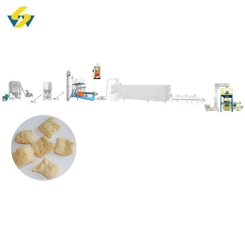 Minced Meat Substitute Extruzor Soja Eexturizada Linea De Production De Alimentos