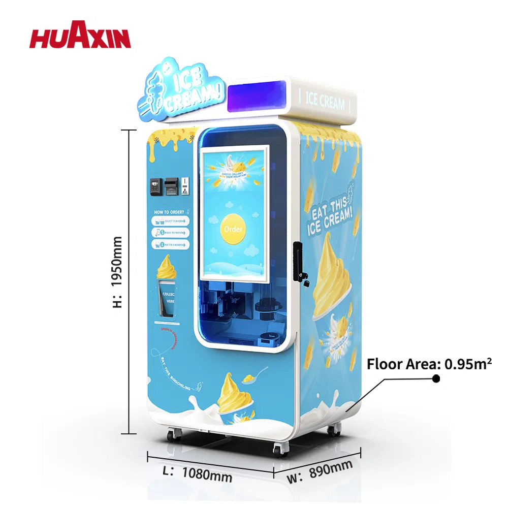 Multi-Flavor Commercial Soft Ice Cream Machine with Remote Control for Outdoor Events