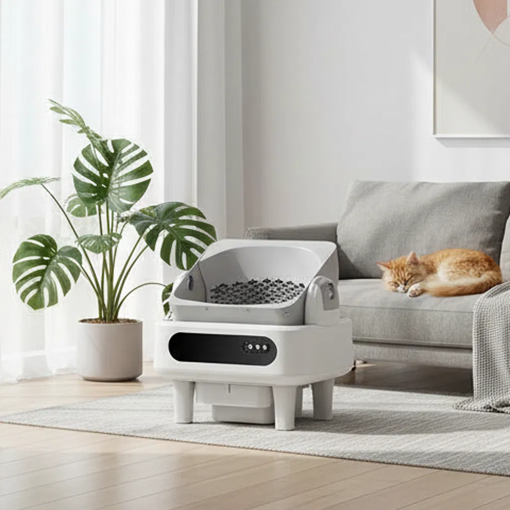 Automatic Cat Litter Box with Smart Technology and WiFi Support