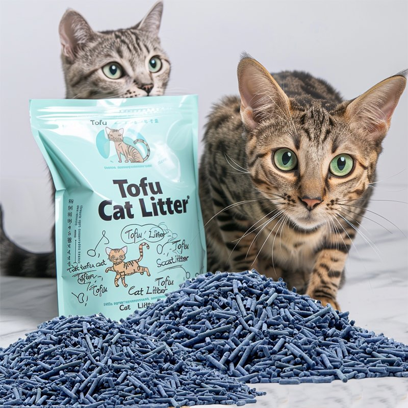 OEM Pet Litter Plant-Made Kitty Litter Adsorbs Odor Green Tea Flavor Biodegradable Tofu Cat Litter