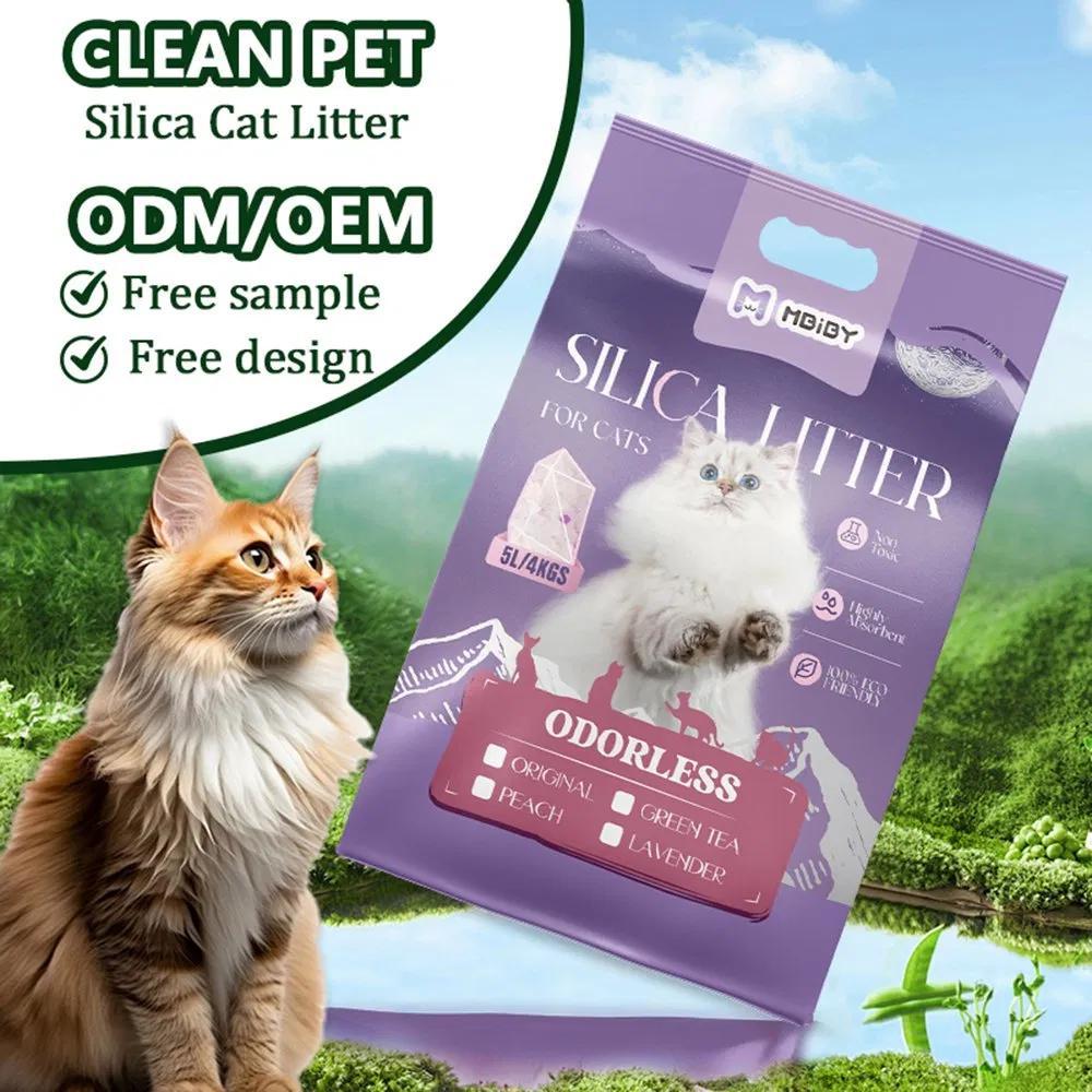 Factory Price Natured High Absorption &amp; Odor Controls Dust Free Silica Gel Crystal Cat Litter