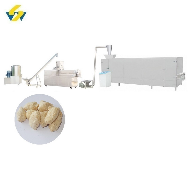 Double-Screw Puffed Textured Soy Protein Soy Meat Soya Nuggets Tsp Tvp Mill Production Line Machinery and Equipment