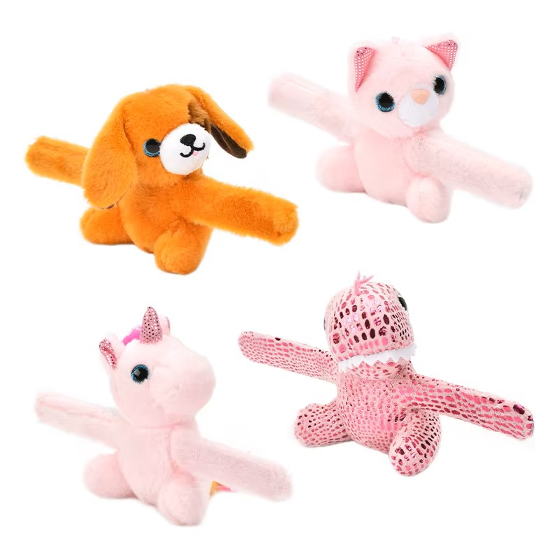 Cartoon Animal Clapping Bracelet Plush Toy