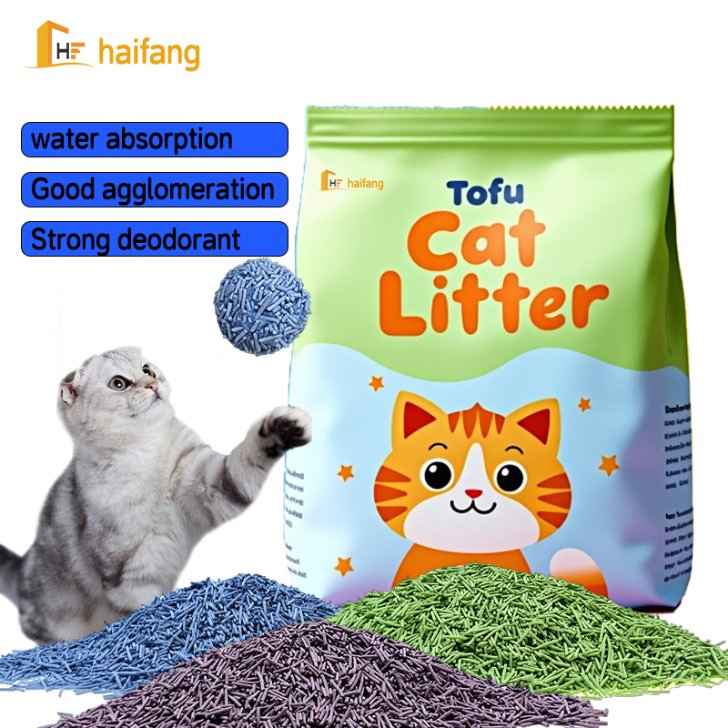 Natural Tofu Cat Litter with Super Absorbent Fast-Clumping Cat Litter Low-Dust Hypoallergenic for Kittens Adult Cats Flushable Design