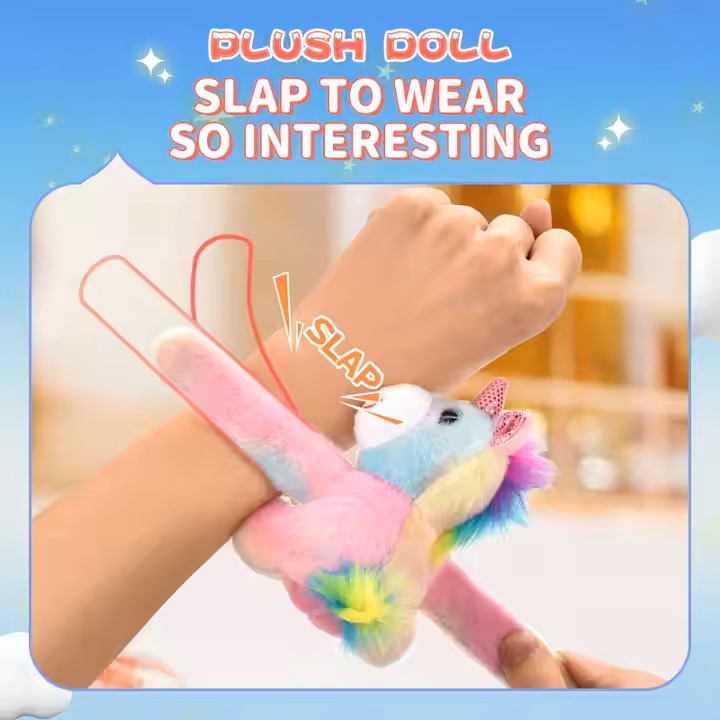 Cartoon Animal Clapping Bracelet Plush Toy