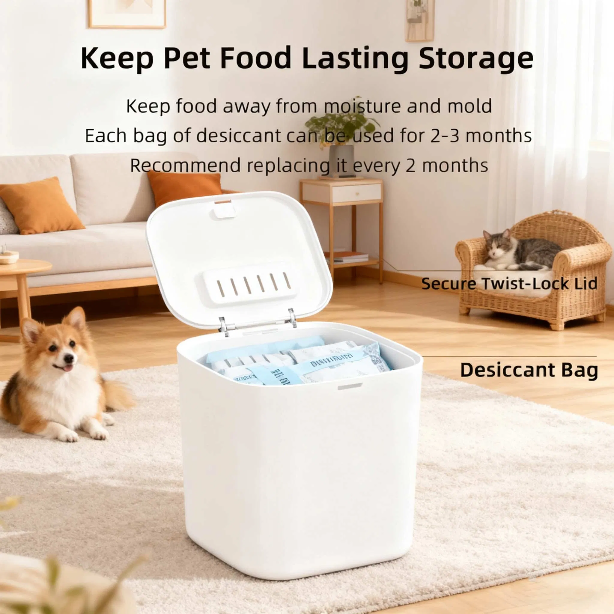 6L Tuya Smart WiFi Pet Cat Feeder with 1080P Camera - Voice, Single/Double Bowl, Anti-Clog &amp; Dual Power