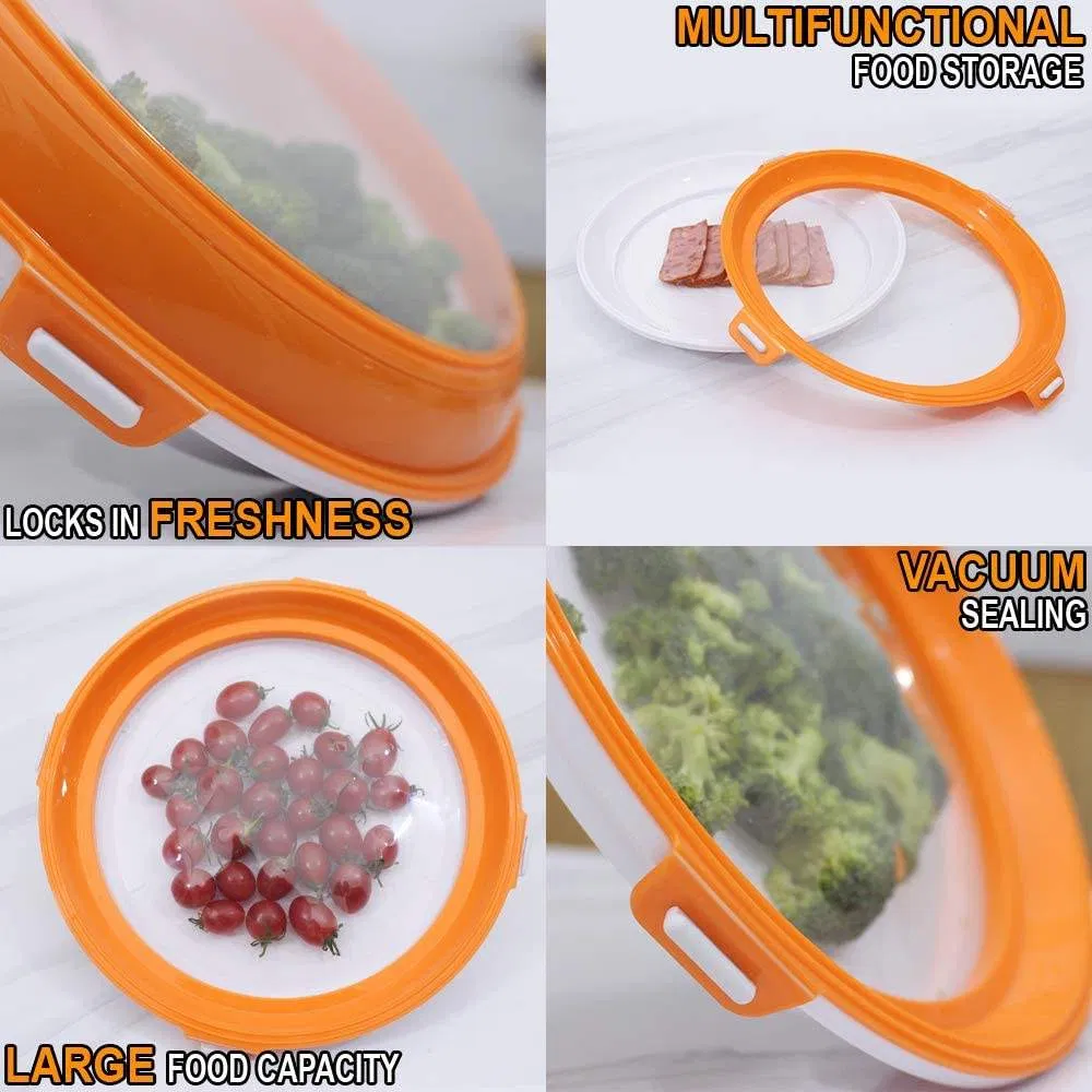 Upgrade Vacuum Seal Round Food Preservation Tray Storage Containers