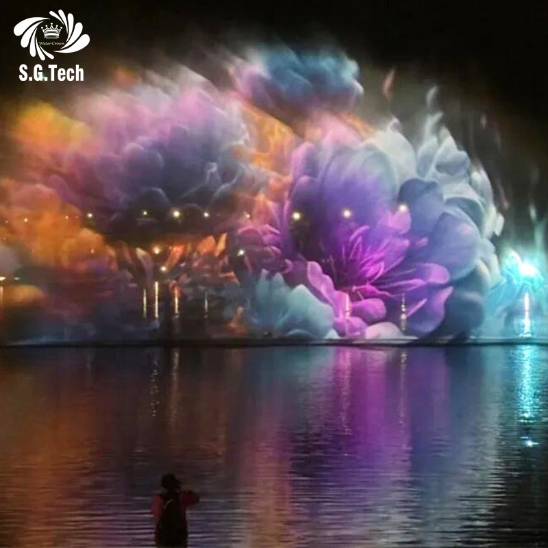 High Tech Movie Narrative Digital Water Feature Fountain