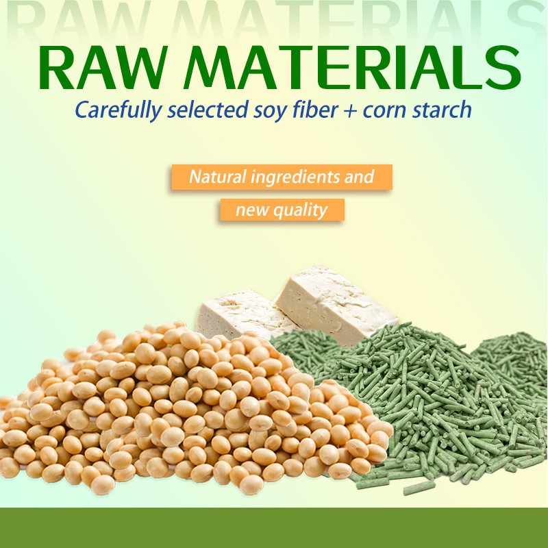 Beauty Products Tofu Litter Sand Natural Eco-Friendly Biodegradable Premium Low Tracking Multi-Cat Pet Sand