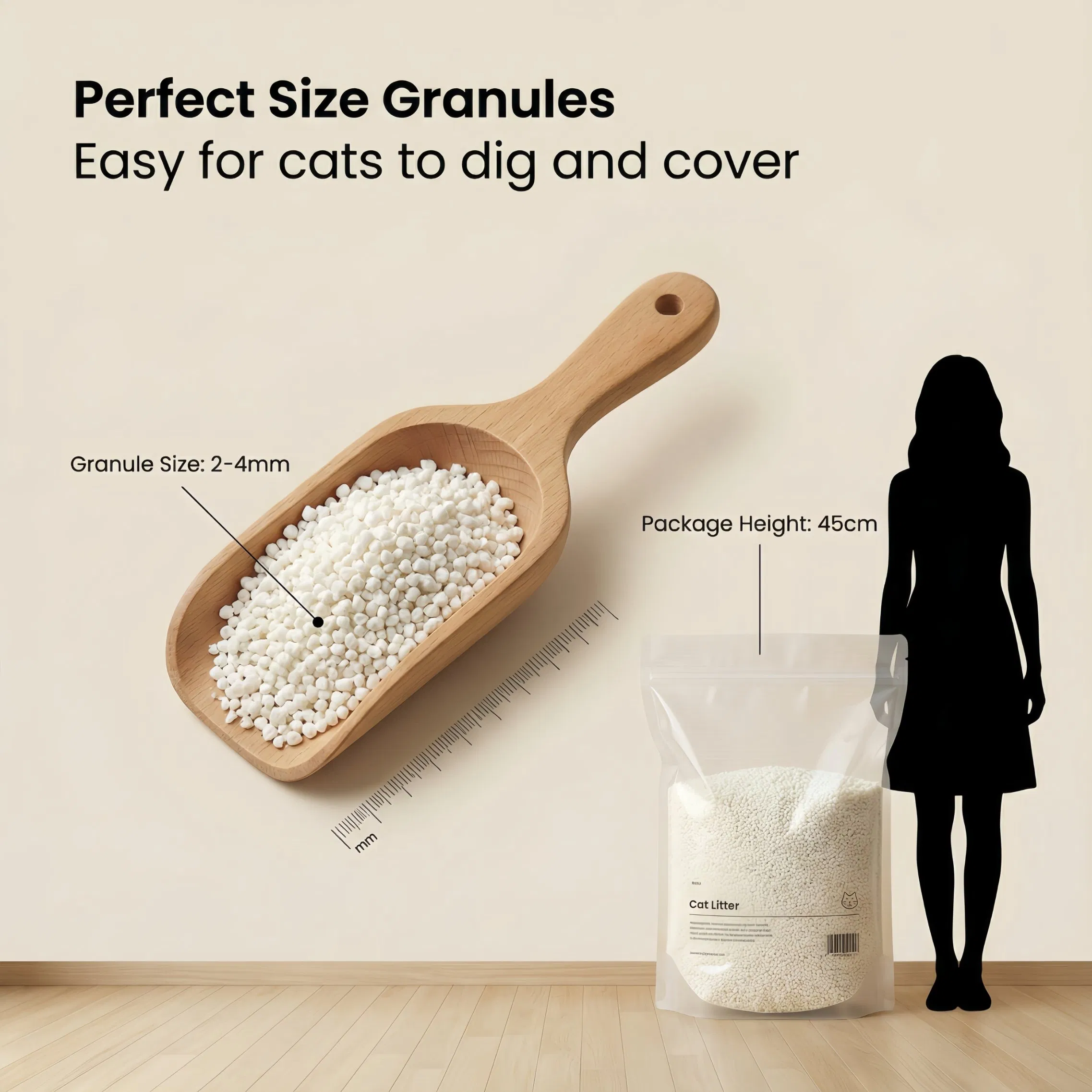 Factory Bulk Wholesale Kitty Sand Pet Products 0.5-2mm Sustainable Eco-Friendly Plant Cassava Cat Litter for Easy Cleaning