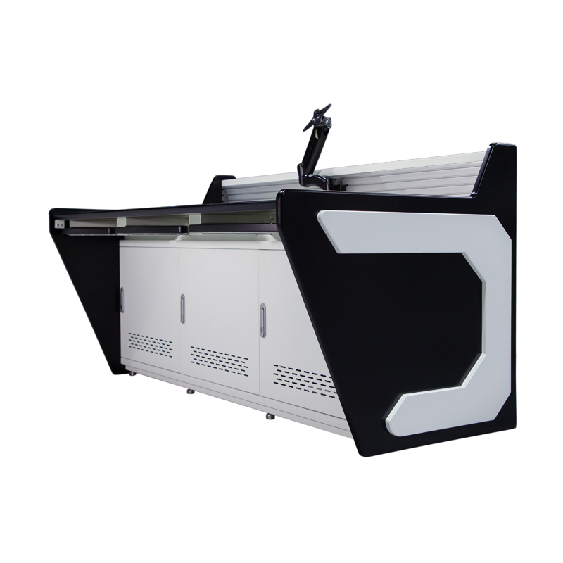 Multi-User Computer Desk for Security Data Center Office Computer Desk with Two Screens