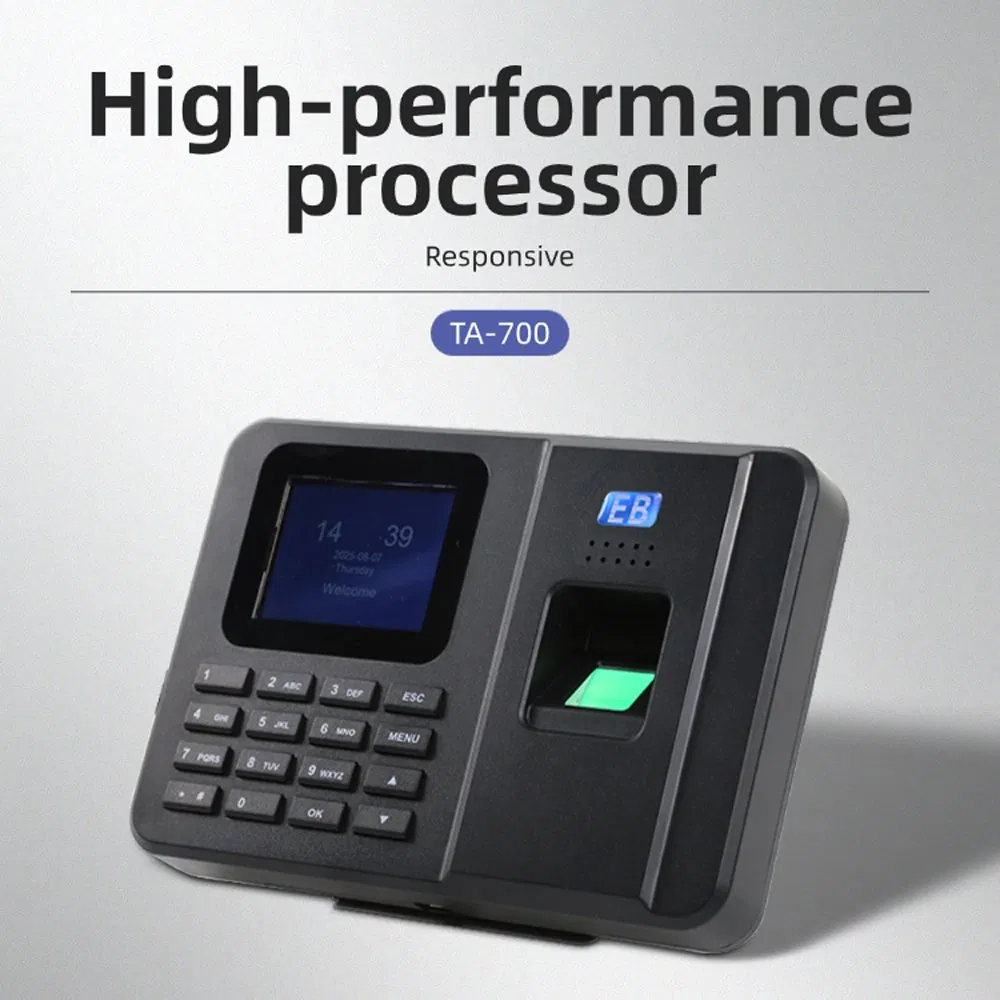 TA-700 Fingerprint Time Attendance Machine Biometric Access Control System 2.4 Inch TFT USB Multi Language Support