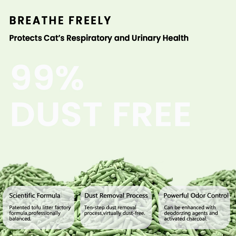 Outstanding Odor Control Premium Clumping Easy Cleaning Toilet Flushable Ultra Absorbent Lightweight Tofu Cat Litter