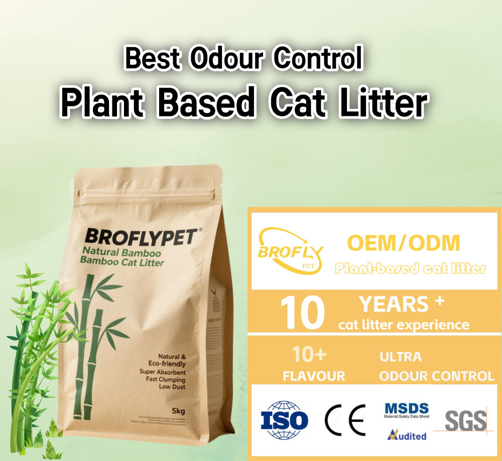 Factory Wholesale Natural Plant Based Clumping Cat Litter for Kitty - Superior Odor Control High Water Absorption Customized Package Cat Litter