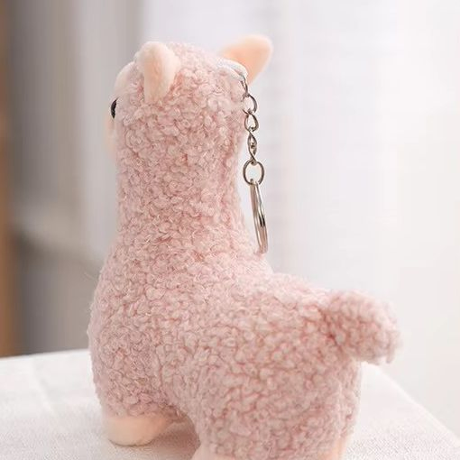 Cute Simulational Lamb Soft Sheep Animal Plush Doll Toy with Keychain