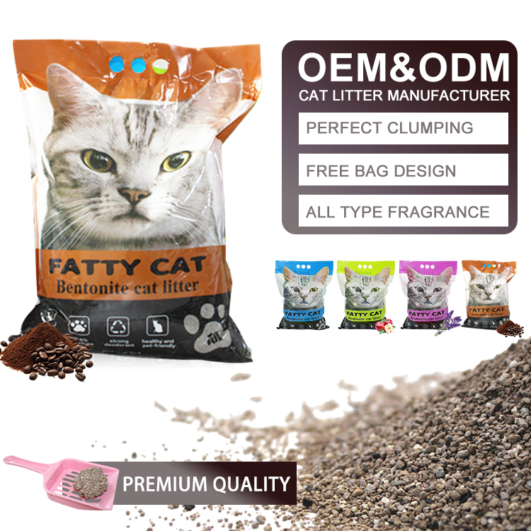 Free Samples Lemon Lavender Fragrance Clumping Strong Odor Control Bentonite Cat Litter