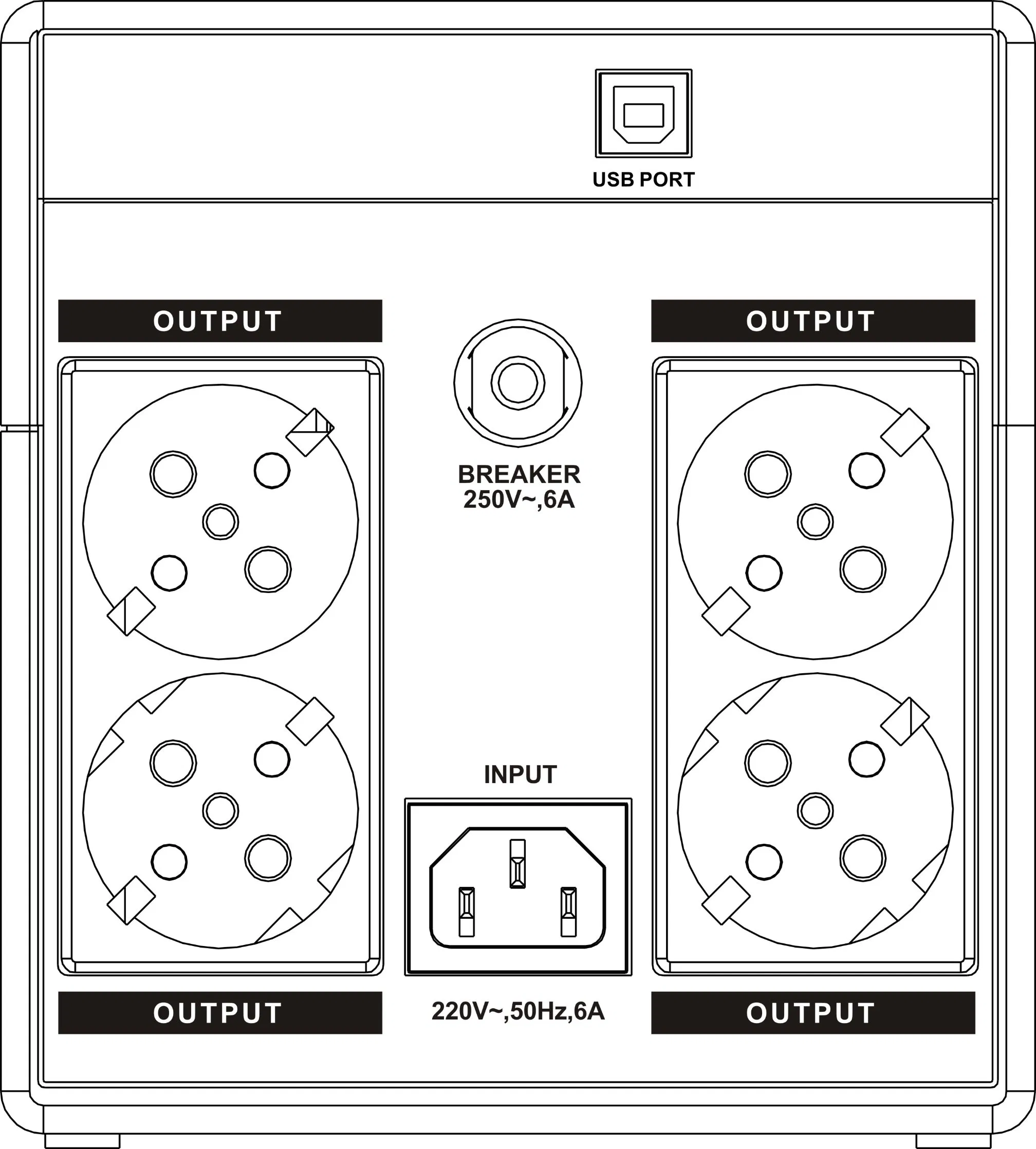 SMD-P 500va -1000va Line Interactive Offline UPS Standby Power for Computer