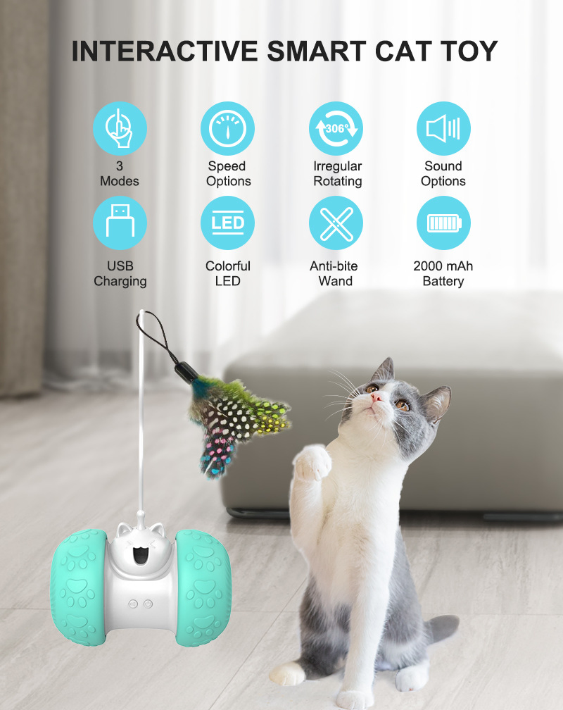 Wholesale Electric Interesting Smart Two Files Interaction Cat Toy