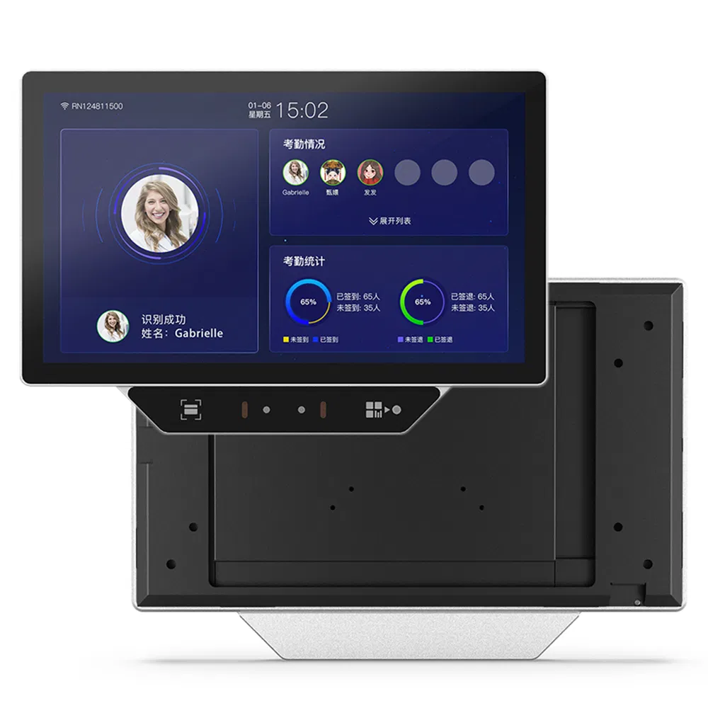 15.6 Inch Touch Screen Face ID Employee Security Face Recognition Biometric Access Control Time Attendance System for Office Building and Station