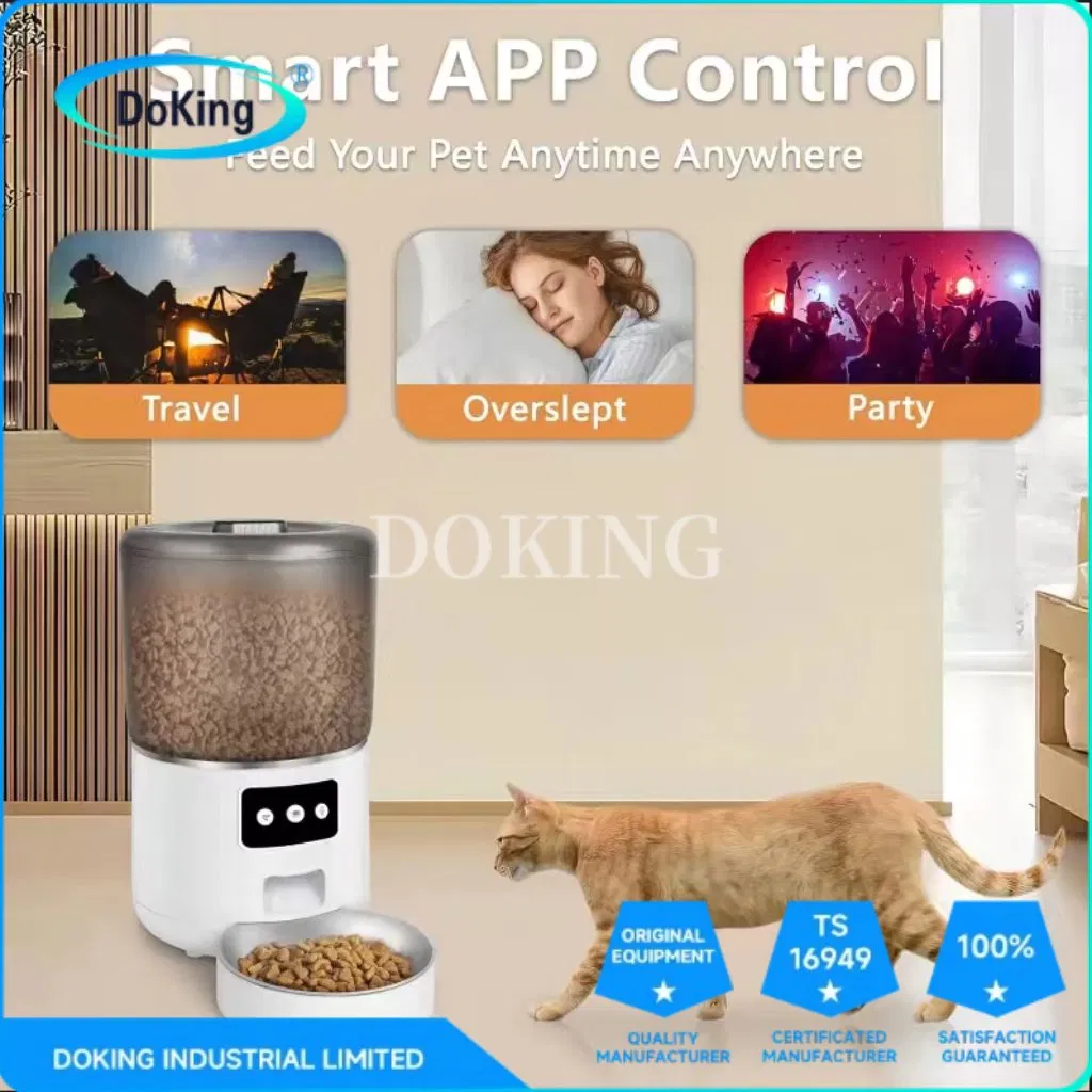 Wellfine Portable Smart Pet Feeder 1.5kg USB Dry Food Dispenser 4L